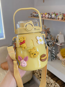 Cute Good-looking 316 Stainless Steel Vacuum Cup Double Drink Cup with Straw Large Capacity Internet Celebrity Female Student Big Belly Cup