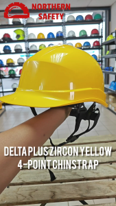 Delta Plus Zircon 1 with 4-point chinstrap - Yellow Safety Helmet