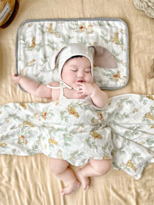 Baby Bamboo Cotton Muslin Cloud Pillow Soft Breathable Newborn Swaddle Blanket Comforter Versatile Wrap for All Seasons