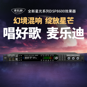 MeiLeDi DSP8600 Professional Karaoke Sound Effect Processor Anti-Feedback Microphone Stage Audio Equipment