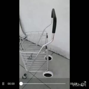 KT XL ALUMINIUM SHOPPING CART MARKET TROLLEY TROLLY PASAR TROLI Metal Kitchen Trolley - Lazada