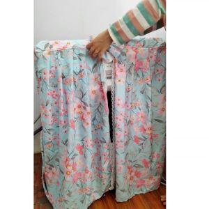 Cover / Sarung Mesin Cuci Front Loading Katun Renda Premium