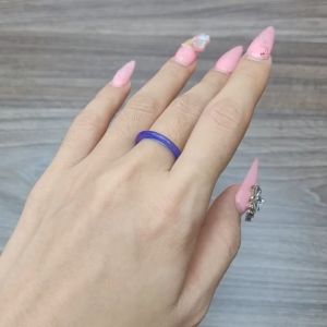 Q631 Nhẫn Ngọc Agate Xanh Dương Thủy và Mộc - Phong Thuỷ TUDO P