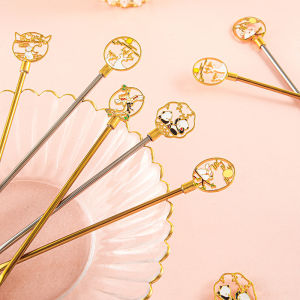 304 Stainless Steel Coffee Spoon Stirring Rabbit Sakura Cat Honey Ice Cream Swallows Nest Spoon Vintage Style Metal Spoons