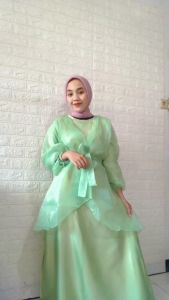 WNX - Maxi Organza / Dress Wanita / Dress Kondangan / Bisa COD / Bayar Di tempat / Gratis Ongkir