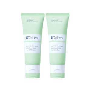 Dr.Leo Fresh Start 2X Hybrid Facial Cleanser 80ml Amino Acid Cleanser + Cleansing Clay Mask Deep Cleansing and Gentle Face Wash Oil Control Facial Wash Skincare