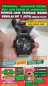 CASIO ORIGINAL - CASIO G-SHOCK - GG-1000-1A5 - MEN - Digital - Krem Coklat - Jam dunia JD18 # Jam Tangan Pria Cowok Anti Air G SHOCK GSHOCK GSHOK SOK DIGITAL Analog + CASIO GG 1000 1A GG-1000 1000 GG1000 GG-1000-1A $ WR2 STR BS7