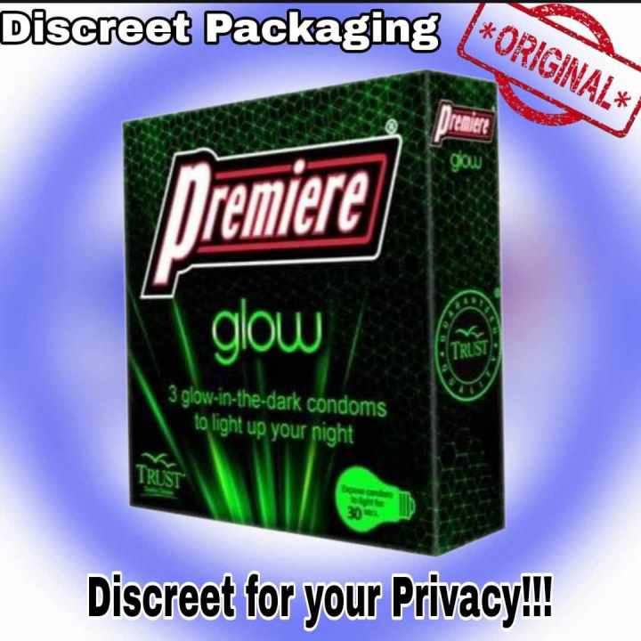Premiere GLOW condom (GLOW IN THE DARK CONDOM)1 PACK X 3s (DISCREET  PACKAGING)
