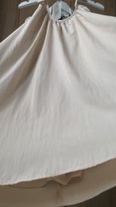 Trắng/ Nude/ Đỏ / Đen 2 lớp Vải gió mịn ít nhăn Đầm/ Áo chữ A cổ yếm trễ hở lưng dây rút điều chỉnh gợi cảm năng động cá tính GIENY DRESS