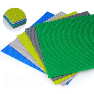 DIY 16x16 Hole MOC Black Connection Template Base Plate with Adjustable Columns for Free Assembly Scene Combination Accessories