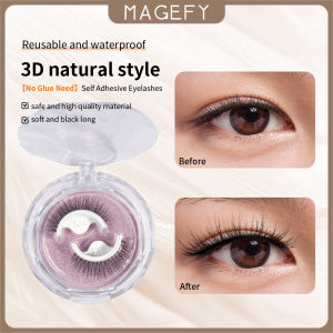 [Không Keo Needed】MAGEFY Lông Mi Giả Tự Nhiên Không Cần Keo Lông Mi Tự Dính Có Thể Tái Sử Dụng Không Thấm Nước Dễ Dàng Nối Mi