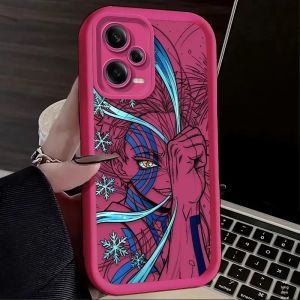 Bandai | Ốp Điện Thoại Demon Slayer Akaza Rengoku Line Painting Cho Xiaomi Redmi Note - Silicon Mềm Mờ Hai Lớp Chống Trầy Xước Tương Thích Với Nhiều Mẫu Mã