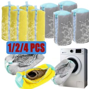 1/2/4PCS Reusable Shoe Washing Bag Made of Mesh Fluffy Fibres Easy To Remove Dirt Washing Friendly Drying Protects Sneakers