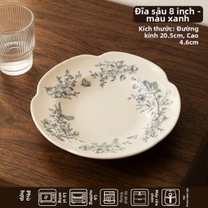 Yomerto | Đĩa Sứ Phủ Men Retro
