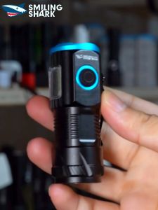 Smiling Shark SD1026  Flashlight Super Bright 3*LED Type-c Rechargeable Torch Light 5Mode COB Magnet Work Light Waterproof Outdoor Key Chain TorchLight