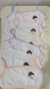 Girls Pure Cotton Camisole Tops Kids Bra Girls Training Bra Undershirt Puberty Girl Sports Bra Teenager Innerwear F001