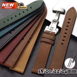 Dây Đeo Đồng Hồ Bằng Da Có Khóa Bướm Dây Đeo Có Khóa Đa Năng 18mm-24mm Dành Cho Nam Nữ Tương Thích Với Đồng Hồ Truyền Thống