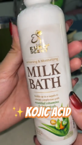 Euroscent Whitening & Moisturizing Milk Bath with Niacinamide Aloe Vera Kojic Acid and Glycerin - Deep Hydration and Gentle Cleansing for Even Skin Tone and Radiant Look - Body Wash Body Care - Moisture Moisturizer Soap Brightening