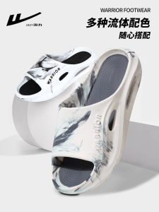 Warrior Mens Casual Sports Outdoor Slippers Thick Bottom Summer Beach Anti-slip Trendy Open-Toe Slippers EVA Material