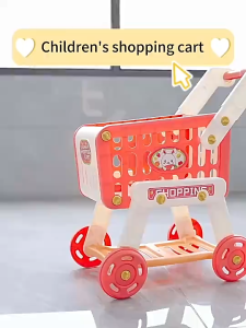 Childrens Play Home Simulation Shopping Cart Toys Baby Hand Cart Fruit Supermarket Male and Female Kitchen