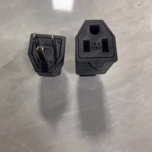US American 3 Pins Industrial AC Electrical Power Rewireable Plug Male Wire Socket Outlet Adapter Extension Cord Connector 15A