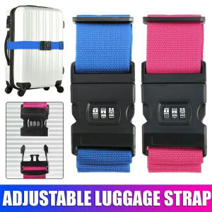 Luggage Strap Anti-theft Luggage Buckle  Password Adjustable Bundling Packing Baggage Belt Suitcase Trunk Belts Bag Accessories
