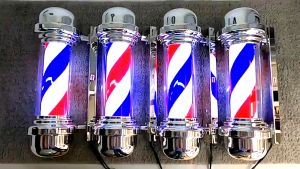 Barber Shop Rotating Light 70cm Red White Blue Barber Pole Hair Salon Sign Light