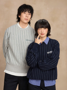 Champion | Cotton Padded Round Neck Sweater Casual Style