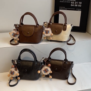 Túi nữ xách tay túi thời trang đeo chéo dáng xinh phối khuy YIMING dễ thương Thanhthushop68 092