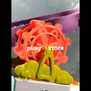 Bath Toys - Creative Cute Duck Slide Toy with WindmillInteractive Shower Bath Toy Track Waterslide Birthday Gifts