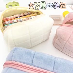 Plush Pencil Case Pillow Bag Pen Case Girl Large Capacity Creative Storage Stationery Home School and Office Supplies Pencil Box