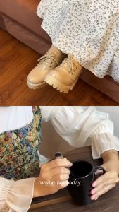 KIMBER Meliglow Sepatu Oxford Wanita Hak 6cm Glossy Casual Formal