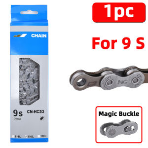 PINMOAP 6/7/8/9/10/11 Speed Bike Chain 116l Road Bicycle Chain Replacement Smooth Gear Shift Wear Resistant Easy Install Parts