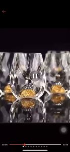 Bộ Ly thủy tinh 7 Món Bộ ly Rượu Pha lê dày dặn đẹp thiết kế sang trọng tiện lợi Cốc thủy tinh quay vàng