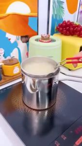 BỘ NỒI INOX KÈM RỔ CHIÊN LỌC DẦU 2 in 1 CỰC TIỆN LỢI DUNG TÍCH 1200ml--(Dùng Được Bếp Từ Ạ)