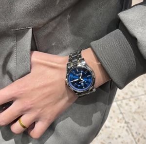 [100% Original] Swiss Brand Business Casual Mens Watch Handsome Fashion Double Calendar Watch Digital Luminous Waterproof Mens Strap Box Adjuster Gift