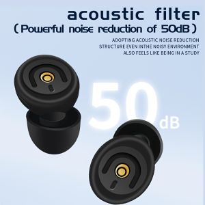1Pair 50dB Noise Cancelling Sleep Earplugs Reusable Comfortable for Sleeping Concerts Study Work Portable Birthday Gift Swiming