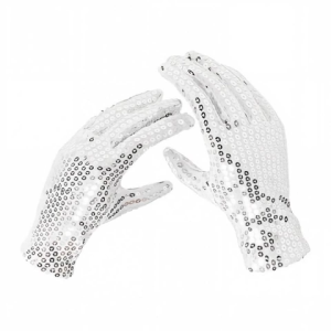 1pair Disco Dance Gloves for Gothic Costume Sparkling Sequined Full Finger Handwear