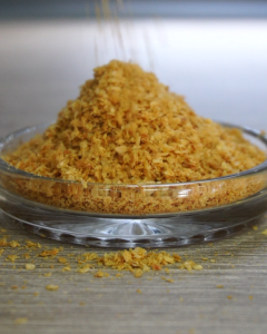 งาขาวคั่วป่น 500 ก.(สีเข้ม) บรรจุถุงสูญญากาศ สุกพร้อมทาน สำหรับโรยอาหาร หรือผสมเครื่องดื่ม (Roasted Ground White Sesame)