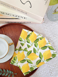 Khăn Giấy Ăn in Hình Quả Chanh Cỡ Lớn 16 Tấm 33*40cm Trang Trí Tiệc Nhà Hàng Cửa Hàng Kem Phụ Kiện Vệ Sinh Văn Phòng Phẩm