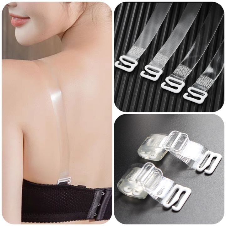 Invisible Adjustable Clear Transparent Bra Strap 1Pair Women READY STOCK  Frosted Transparent Bra Shoulder Strap