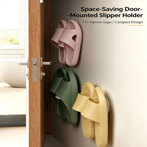 Wall Mount Slipper Holder No Drill Multifunctional Adhesive Shoe Hook Bathroom Towel Key Organizer Rack for Entryway Shower