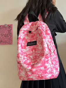 Trendy Large Capacity Backpack for Junior High School Girls American High Street Style Double Shoulder Bag Fashionable And Stylish