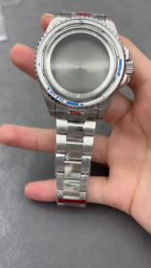43mm Sea Diver Watch Case With Mid Center Polished Bracelet/ Jubilee Band Fit NH34NH35 NH36 PT5000 ETA2824 Miyota 8215 Movement