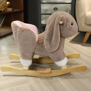 Ride on Trojan horse childrens rocking horse solid wood rocking horse baby rocking chair baby baby first birthday gift