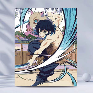 Bandai | Bộ Tranh Sơn Dầu Demon Slayer - Nghệ Thuật Treo Tường Anime Cho Phòng Khách Phòng Ngủ Hiện Đại Không Có Khung Trang Trí Món Quà Hoàn Hảo