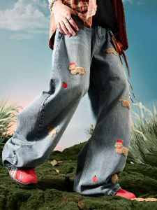 American Style Embroidered Warm Pants