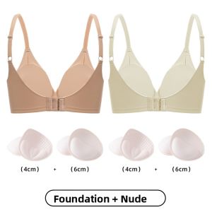 MiiOW | Cat Woman Seamless Underwear Womens Small Chest Gathered Look Big Remove Side Breast Cartoon Peach No Trace 2025 New Bra