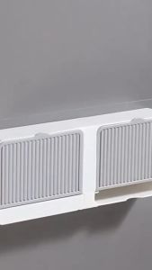 HW070- Double Grid Soap Dish Drain Soap Holder Box Multifunctional Punch-free Vertical Wall-Mounted Soap Box With Lid Without Perforation