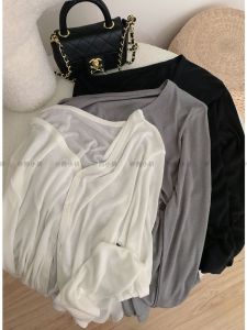 Áo Len Cardigan Dệt Kim Mỏng Nhẹ Acetate Lenzing Chống Nắng Cho Nữ Mùa Hè Mới Thân Thiện Với Làn Da Dáng Rộng Áo Khoác Ngoài Máy Lạnh